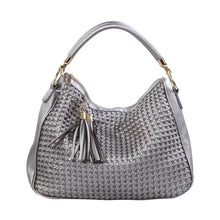 Load image into Gallery viewer, Premium PU Leather Double Tassel Interlace Braided Satchel Shoulder Bag Handbag