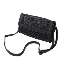 Load image into Gallery viewer, Premium PU Leather Solid & Snake Print Interlace Braided Clutch Bag Wristlet