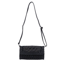Load image into Gallery viewer, Premium PU Leather Solid & Snake Print Interlace Braided Clutch Bag Wristlet