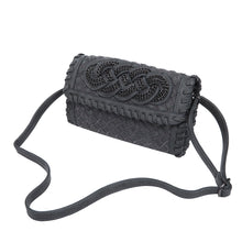 Load image into Gallery viewer, Premium PU Leather Solid & Snake Print Interlace Braided Clutch Bag Wristlet