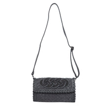 Load image into Gallery viewer, Premium PU Leather Solid & Snake Print Interlace Braided Clutch Bag Wristlet