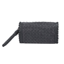 Load image into Gallery viewer, Premium PU Leather Solid & Snake Print Interlace Braided Clutch Bag Wristlet