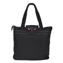 Load image into Gallery viewer, Premium Kitty Cat and Fishbone Canvas Tote Shoulder Bag Handbag - 2 Colors Avail