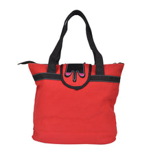 Load image into Gallery viewer, Premium Kitty Cat and Fishbone Canvas Tote Shoulder Bag Handbag - 2 Colors Avail