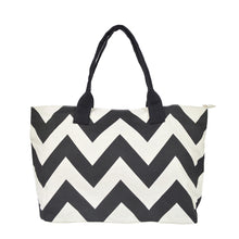 Load image into Gallery viewer, Premium Chevron Zig Zag Canvas Tote Shoulder Bag Handbag - 2 Colors Avail