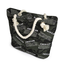 Load image into Gallery viewer, Premium American Print Green Camouflage Canvas Tote Shoulder Bag Handbag