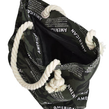 Load image into Gallery viewer, Premium American Print Green Camouflage Canvas Tote Shoulder Bag Handbag