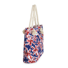 Load image into Gallery viewer, Premium Large UK British Union Jack Print Canvas Tote Shoulder Bag Handbag