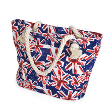 Load image into Gallery viewer, Premium Large UK British Union Jack Print Canvas Tote Shoulder Bag Handbag