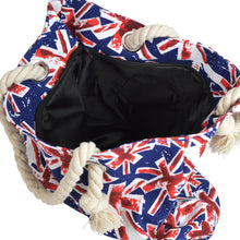 Load image into Gallery viewer, Premium Large UK British Union Jack Print Canvas Tote Shoulder Bag Handbag