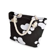 Load image into Gallery viewer, Premium Dog Cat Puppy Kitty Animal Paws Print Cotton Canvas Tote Shoulder Bag Handbag