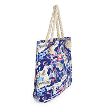 Load image into Gallery viewer, Premium Paris Girl & Eiffel Tower Print Canvas Tote Shoulder Bag Handbag