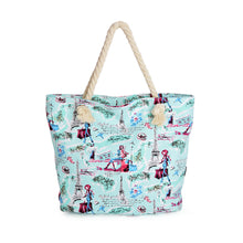 Load image into Gallery viewer, Premium Paris Girl & Eiffel Tower Print Canvas Tote Shoulder Bag Handbag