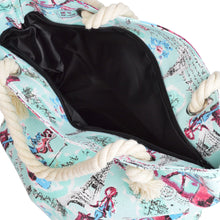 Load image into Gallery viewer, Premium Paris Girl & Eiffel Tower Print Canvas Tote Shoulder Bag Handbag