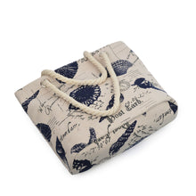 Load image into Gallery viewer, Premium Large Seashell Patterened Canvas Tote Shoulder Bag Handbag