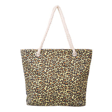 Load image into Gallery viewer, Premium Large Animal Leopard Print Cotton Canvas Tote Shoulder Bag Handbag