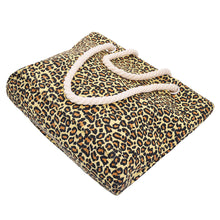 Load image into Gallery viewer, Premium Large Animal Leopard Print Cotton Canvas Tote Shoulder Bag Handbag