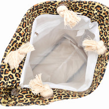 Load image into Gallery viewer, Premium Large Animal Leopard Print Cotton Canvas Tote Shoulder Bag Handbag