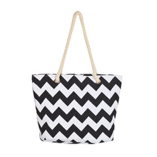 Load image into Gallery viewer, Premium Large Chevron Zig Zag Canvas Tote Shoulder Bag Handbag - Diff Colors