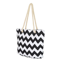 Load image into Gallery viewer, Premium Large Chevron Zig Zag Canvas Tote Shoulder Bag Handbag - Diff Colors