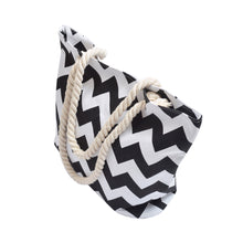 Load image into Gallery viewer, Premium Large Chevron Zig Zag Canvas Tote Shoulder Bag Handbag - Diff Colors