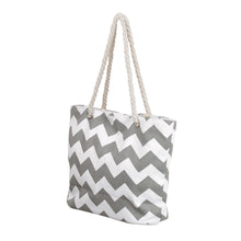 Load image into Gallery viewer, Premium Large Chevron Zig Zag Canvas Tote Shoulder Bag Handbag - Diff Colors