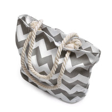 Load image into Gallery viewer, Premium Large Chevron Zig Zag Canvas Tote Shoulder Bag Handbag - Diff Colors