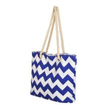 Load image into Gallery viewer, Premium Large Chevron Zig Zag Canvas Tote Shoulder Bag Handbag - Diff Colors