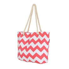 Load image into Gallery viewer, Premium Large Chevron Zig Zag Canvas Tote Shoulder Bag Handbag - Diff Colors