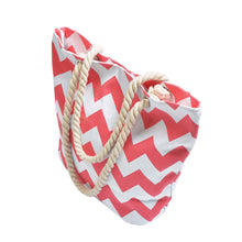 Load image into Gallery viewer, Premium Large Chevron Zig Zag Canvas Tote Shoulder Bag Handbag - Diff Colors