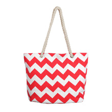 Load image into Gallery viewer, Premium Large Chevron Zig Zag Canvas Tote Shoulder Bag Handbag - Diff Colors
