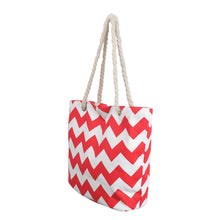 Load image into Gallery viewer, Premium Large Chevron Zig Zag Canvas Tote Shoulder Bag Handbag - Diff Colors