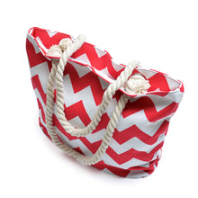 Load image into Gallery viewer, Premium Large Chevron Zig Zag Canvas Tote Shoulder Bag Handbag - Diff Colors