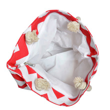 Load image into Gallery viewer, Premium Large Chevron Zig Zag Canvas Tote Shoulder Bag Handbag - Diff Colors