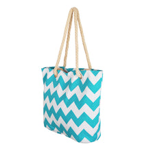 Load image into Gallery viewer, Premium Large Chevron Zig Zag Canvas Tote Shoulder Bag Handbag - Diff Colors