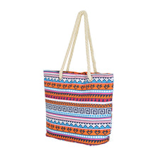 Load image into Gallery viewer, Premium Large Tribal Aztec Geometric Bohemian Canvas Tote Shoulder Bag Handbag