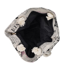 Load image into Gallery viewer, Premium Large Paris Eiffel Butterfly Print Cotton Canvas Tote Shoulder Bag Handbag