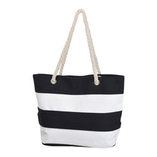Load image into Gallery viewer, Premium Large Striped 2 Tone Canvas Tote Shoulder Bag Handbag - Diff Colors