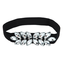 Load image into Gallery viewer, Premium Floral Crystal Rhinestone Buckle Wide Elastic Stretch Waist Belt Waistband

