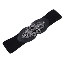 Load image into Gallery viewer, Premium Interlocking Floral Buckle Wide Elastic Stretch Waist Belt Waistband