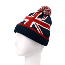 Load image into Gallery viewer, Premium Unisex Warm Knit Union Jack UK British Flag Beanie Hat