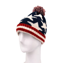 Load image into Gallery viewer, Premium Unisex Warm Knit USA American Flag Style Beanie Hat