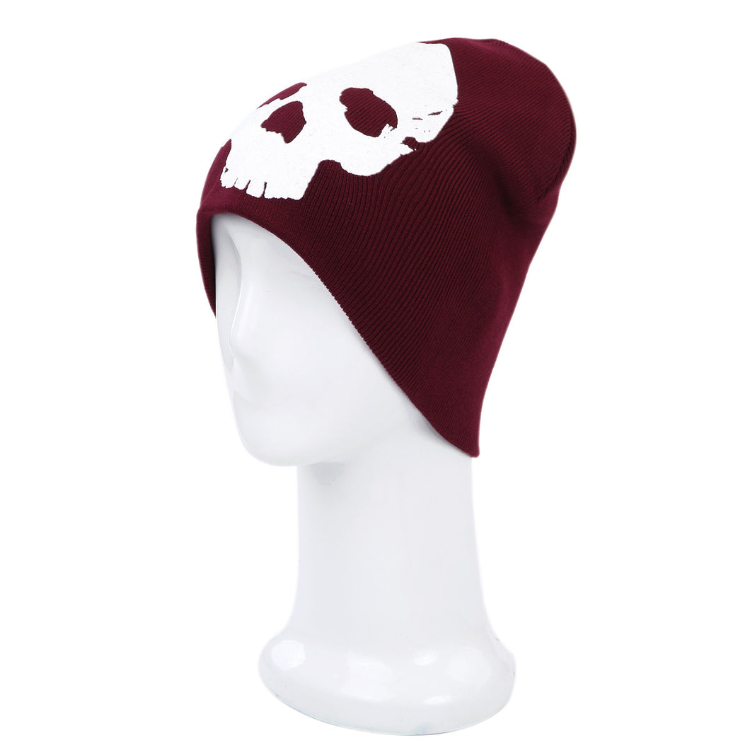 Premium Cotton Blend Glow in the Dark Skull Beanie Cap Hat