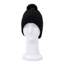 Load image into Gallery viewer, Premium Unisex Ribbed Knit Solid Color Winter Beanie Hat w- Pom Pom