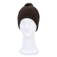 Load image into Gallery viewer, Premium Unisex Ribbed Knit Solid Color Winter Beanie Hat w- Pom Pom
