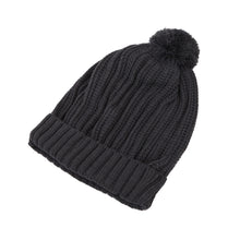 Load image into Gallery viewer, Premium Unisex Ribbed Knit Solid Color Winter Beanie Hat w- Pom Pom