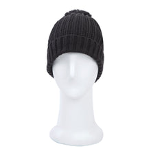 Load image into Gallery viewer, Premium Unisex Ribbed Knit Solid Color Winter Beanie Hat w- Pom Pom