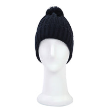 Load image into Gallery viewer, Premium Unisex Ribbed Knit Solid Color Winter Beanie Hat w- Pom Pom