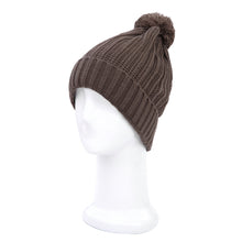 Load image into Gallery viewer, Premium Unisex Ribbed Knit Solid Color Winter Beanie Hat w- Pom Pom