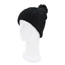 Load image into Gallery viewer, Premium Thermal Dual Layer Diamond Knit Winter Beanie Hat w- Pom Pom